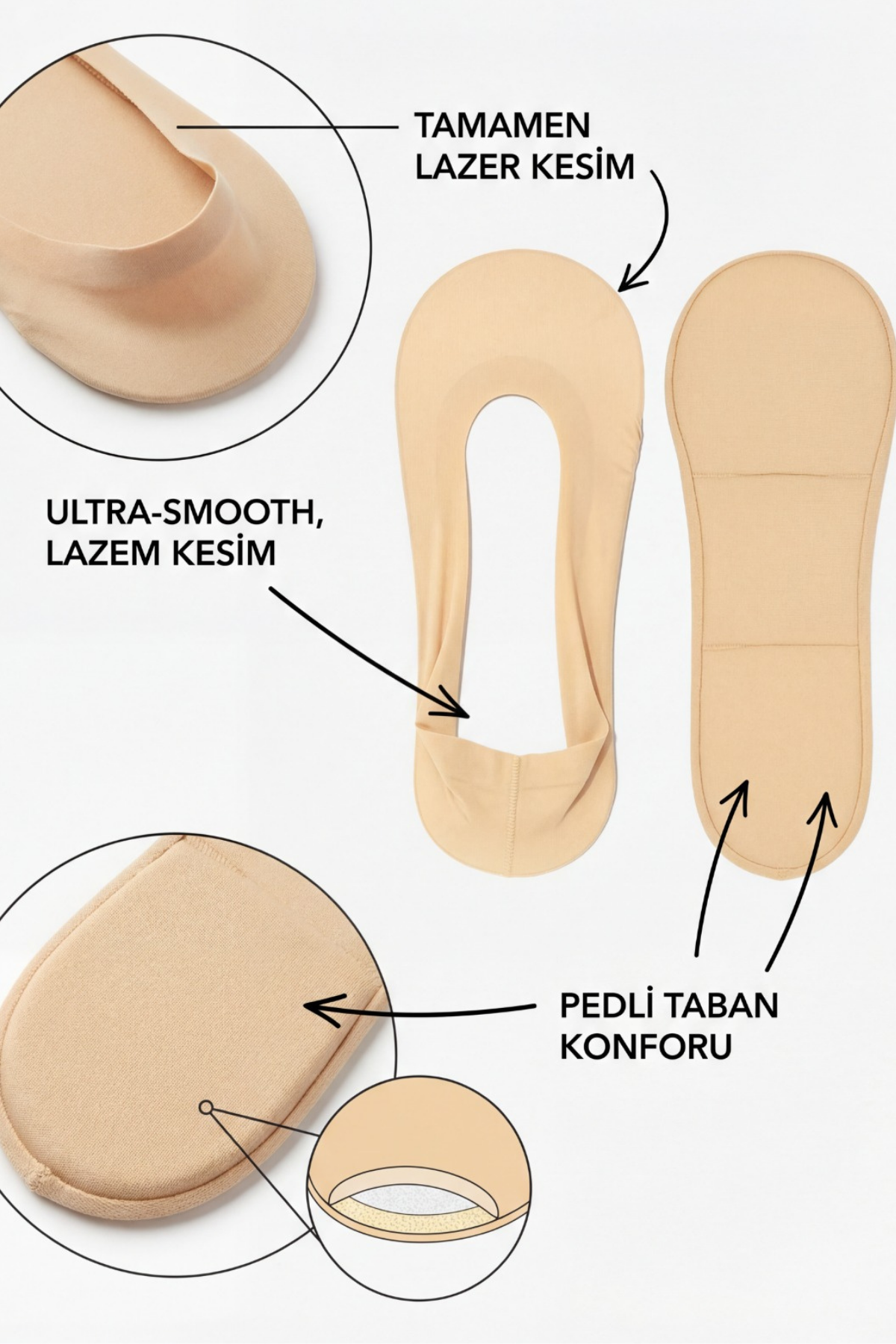 Soleva™ Ortopedik Pedli Destek Çorabı